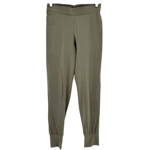 Nike Women's Dri-Fit Pull-on Stretch Olive Green Lightweight Nylon Pants Small